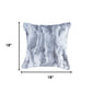Set Of Two 18" Grey Rabbit Natural Fur Throw Pillows