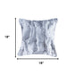Set Of Two 18" Grey Rabbit Natural Fur Throw Pillows