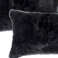 Set of Two 12" X 20" Black Throw Pillows