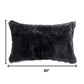 Set of Two 12" X 20" Black Throw Pillows