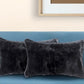 Set of Two 12" X 20" Black Throw Pillows