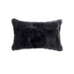 Set of Two 12" X 20" Black Throw Pillows