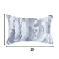 Set of Two 12" X 20" Gray Rabbit Natural Fur Throw Pillow