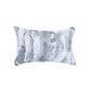 Set of Two 12" X 20" Gray Rabbit Natural Fur Throw Pillow