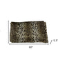 50" X 60" Black Brown And Beige Leopard Faux Fur Plush Throw Blanket