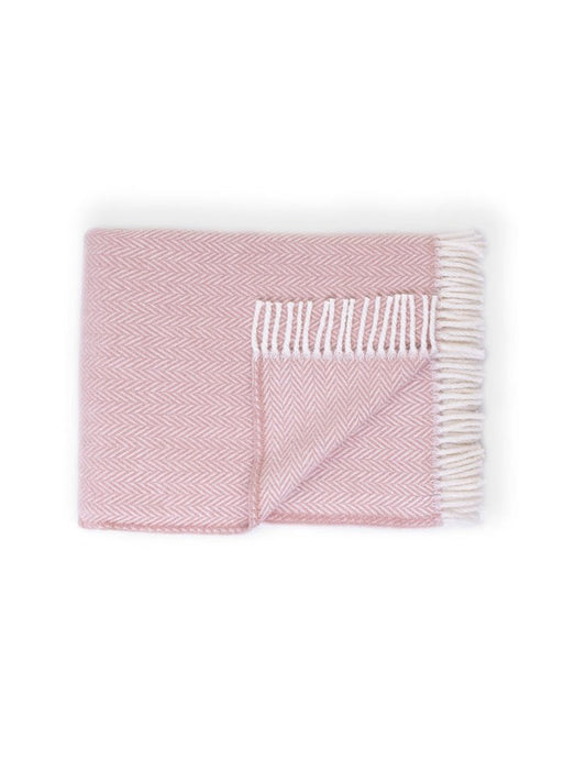 70" X 55" Gray And White Herringbone Cotton Blend Woven Throw Blanket with Tassels