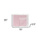 70" X 55" Pink And White Cotton Blend Woven Herringbone Plush Throw Blanket with Tassels