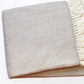 70" X 55" Gray And White Herringbone Cotton Blend Woven Throw Blanket with Tassels