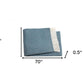 Aqua Blue and White Dreamy Soft Herringbone Throw Blanket