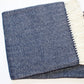 70" X 55" Gray And White Herringbone Cotton Blend Woven Throw Blanket with Tassels