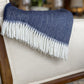 70" X 55" Copper And White Cotton Blend Woven Herringbone Plush Throw Blanket with Tassels