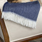 70" X 55" Copper And White Cotton Blend Woven Herringbone Plush Throw Blanket with Tassels