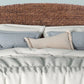 Brown Natural and Rustic Woven Banana Leaf Curved King Size Headboard
