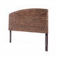 Brown Natural and Rustic Woven Banana Leaf Curved King Size Headboard