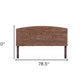 Brown Natural and Rustic Woven Banana Leaf Curved King Size Headboard