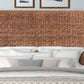 Brown Natural and Rustic Woven Banana Leaf Straight King Size Headboard