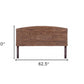 Brown Natural and Rustic Woven Banana Leaf Curved Queen Size Headboard