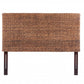 Brown Natural and Rustic Woven Banana Leaf Straight Queen Size Headboard