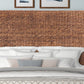Brown Natural and Rustic Woven Banana Leaf Straight Queen Size Headboard
