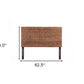 Brown Natural and Rustic Woven Banana Leaf Straight Queen Size Headboard