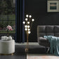 46" Gold 11 LED Novelty Floor Lamp With White