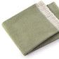 Soft Olive Green Links Pattern Throw Blanket