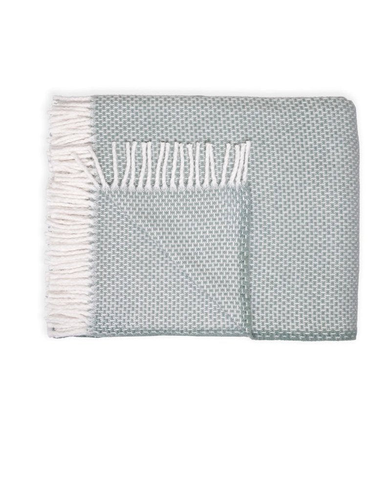55" X 70" Sage Cotton Blend Woven Throw Blanket