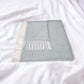 55" X 70" Sage Cotton Blend Woven Throw Blanket