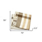 Plush Multi Beige Plaid Throw Blanket with Tassels