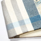 Plush Multi Blue Plaid Throw Blanket with Tassels