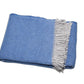 Cobalt Blue Mini Dot Fringed Throw Blanket