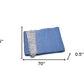 Cobalt Blue Mini Dot Fringed Throw Blanket