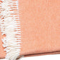 55" X 70" Coral And Ivory Cotton Woven Plush Throw Blanket with Tassels