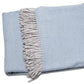 Sky Blue Mini Dot Fringed Throw Blanket