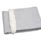 Light Gray Mini Dot Fringed Throw Blanket