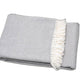 Light Gray Mini Dot Fringed Throw Blanket