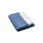 50" X 60" Denim Blue Woven Herringbone Plush Throw Blanket