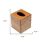 Traditional Solid Teak Square Tissue Box Cover