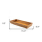 15" Brown Solid Teak Vanity Tray