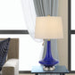 Set Of Two 26" Silver Metal Two Light Bedside Table Lamps With White Globe Shade