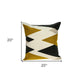 20" White and Black Cotton Throw Pillow