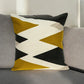 20" White and Black Cotton Throw Pillow