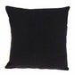 20" Black and Yellow Cotton Throw Pillow