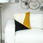 20" Black and Yellow Cotton Throw Pillow