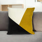 20" Black and Yellow Cotton Throw Pillow