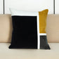 20" Black and Yellow Cotton Throw Pillow