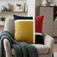 20" Mustard Yellow and Black Cotton Throw Pillow