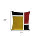 20" Mustard Yellow and Black Cotton Throw Pillow