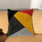 20" Mustard Yellow and Black Cotton Throw Pillow