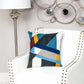 20" Blue and White Cotton Throw Pillow